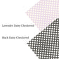 Black Daisy Checkered Faux Leather Sheets