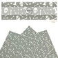 These Halloween themed pattern faux leather sheets contain the following design elements: cream skulls and bones on grey. Our CPSIA compliant faux leather sheets or rolls can be used for all types of crafting projects.