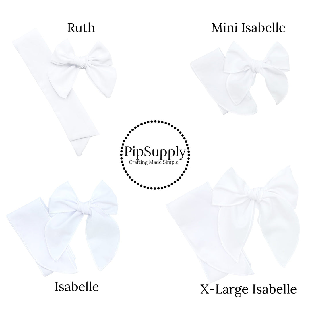 Muted Cool Tone Happy Faces Hair Bow Strips