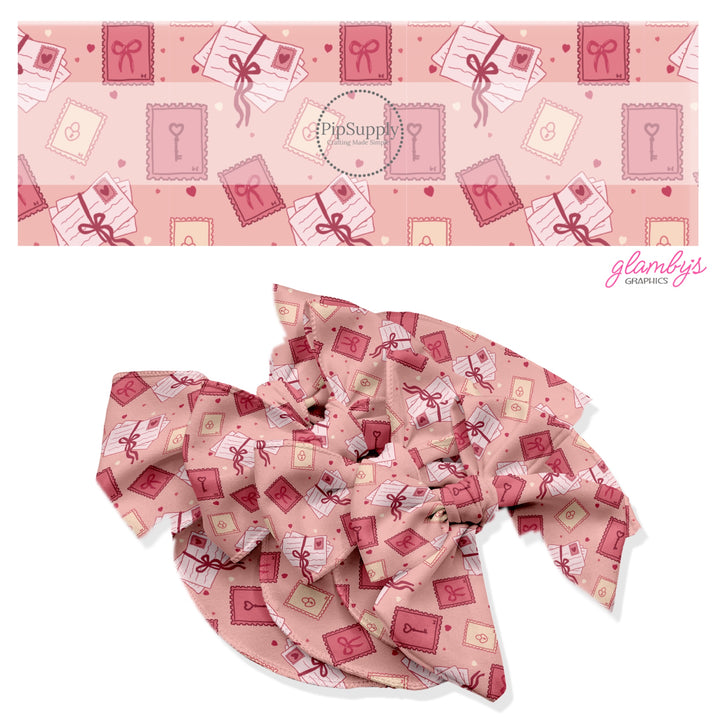 These holiday no sew bow strips can be easily tied and attached to a clip for a finished hair bow. These festive bow strips are great for personal use or to sell. These bow strips feature the following design elements: Valentine Day letters.