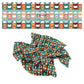 These fall pumpkin themed teal no sew bow strips can be easily tied and attached to a clip for a finished hair bow. These fun fall bow strips are great for personal use or to sell. The bow strips features pumpkin spice cups that are orange, teal, and brown. 