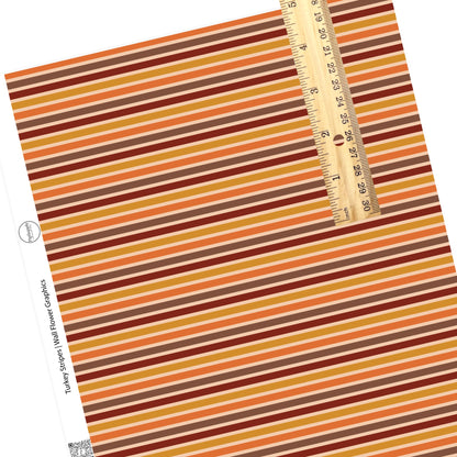 Thanksgiving stripes on peach faux leather sheets