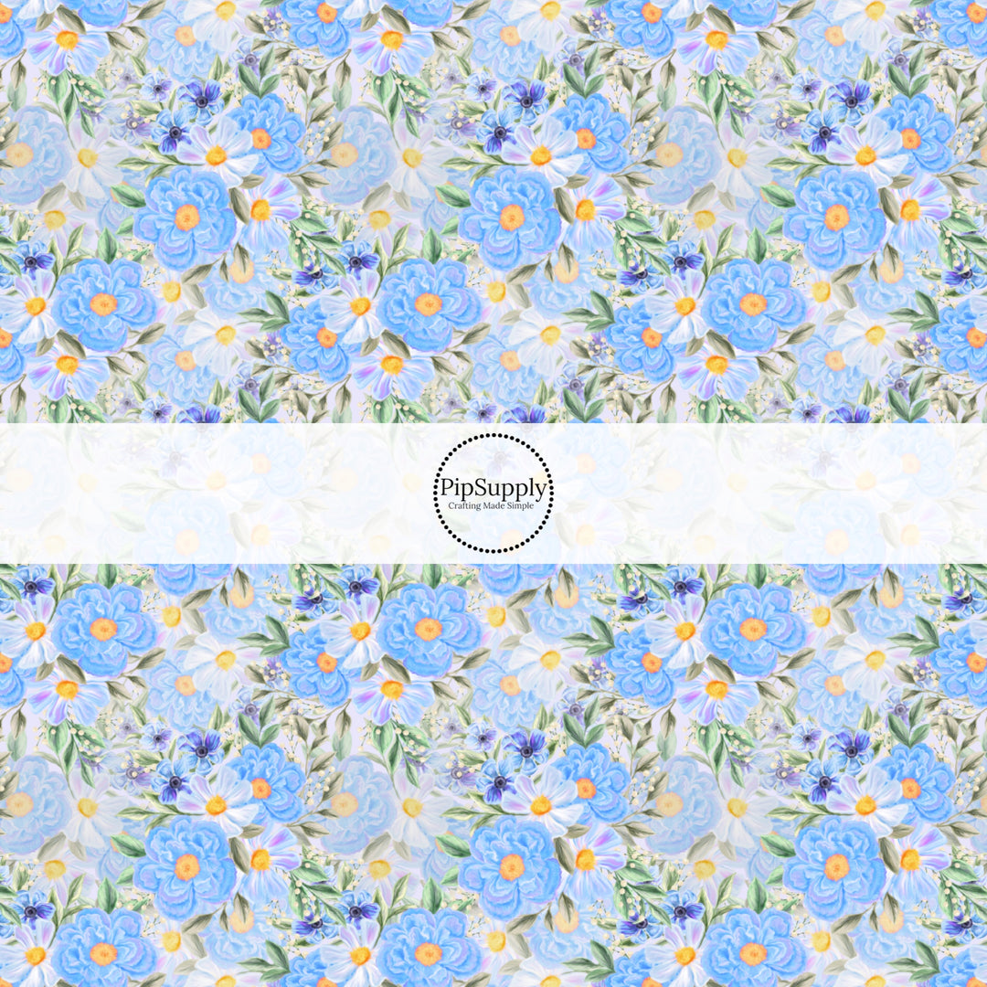 These floral fabric by the yard features painted flower pattern. This fun pattern fabric can be used for all your sewing and crafting needs!