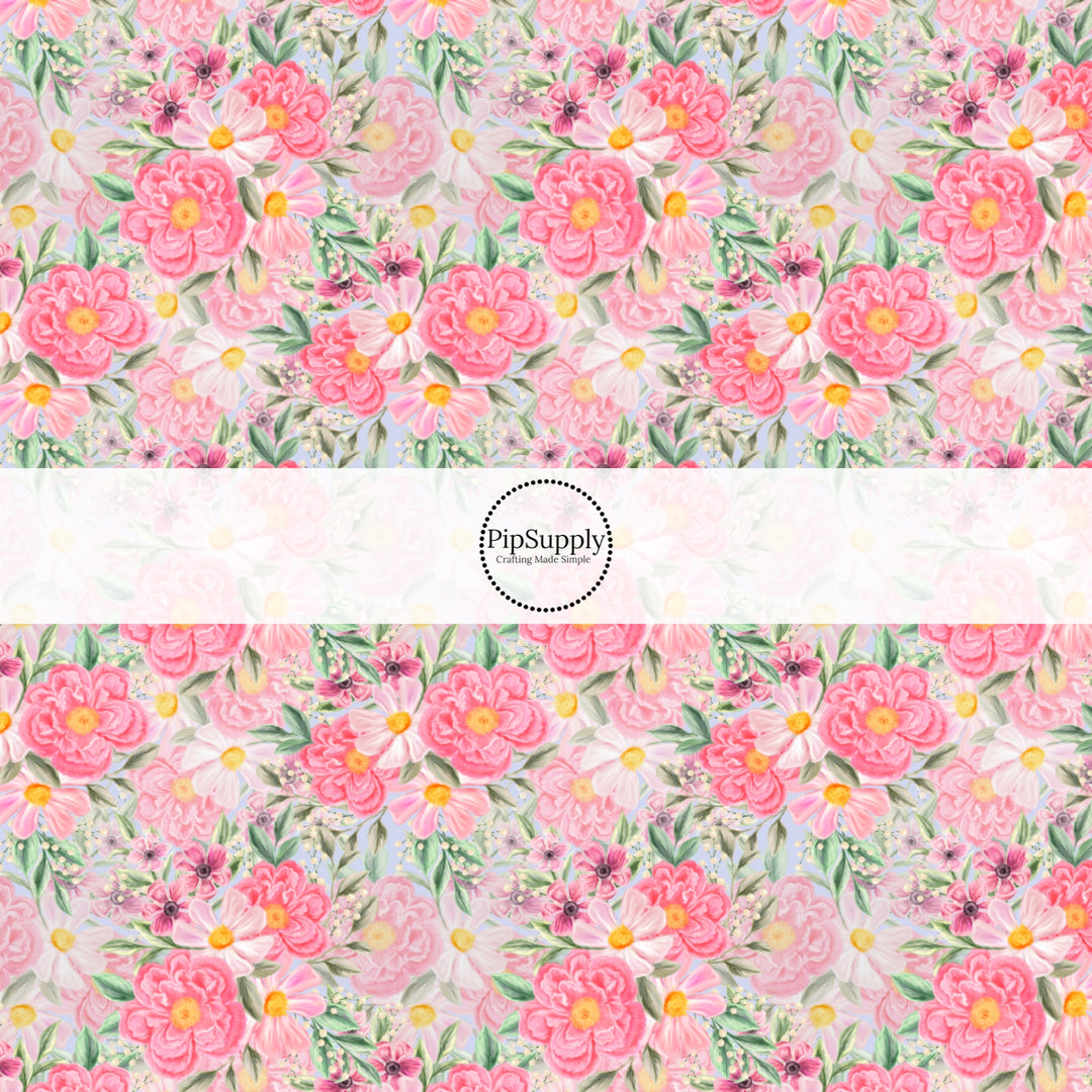 These floral fabric by the yard features painted flower pattern. This fun pattern fabric can be used for all your sewing and crafting needs!