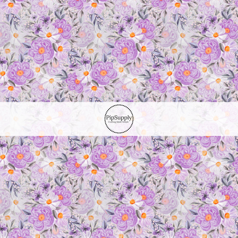 These floral fabric by the yard features painted flower pattern. This fun pattern fabric can be used for all your sewing and crafting needs!