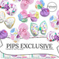 Pastel candy conversation hearts with sprinkled treats faux leather hair bows
