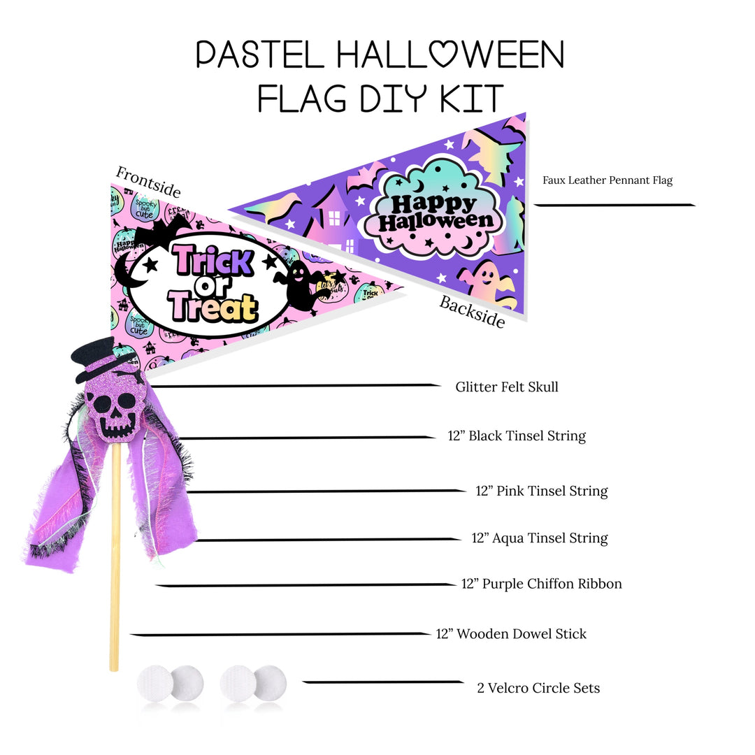 Pastel Halloween Pennant Flags