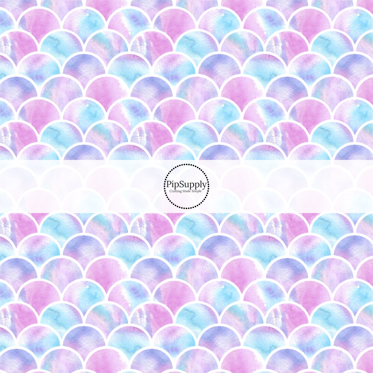 This beach fabric by the yard features pink, purple, and blue mermaid scales. This fun summer themed fabric can be used for all your sewing and crafting needs!