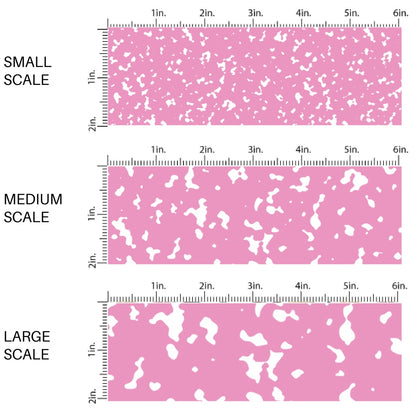 This scale chart of small scale, medium scale, and large scale of this school supply fabric by the yard features classic pink composition pattern. This fun themed fabric can be used for all your sewing and crafting needs!