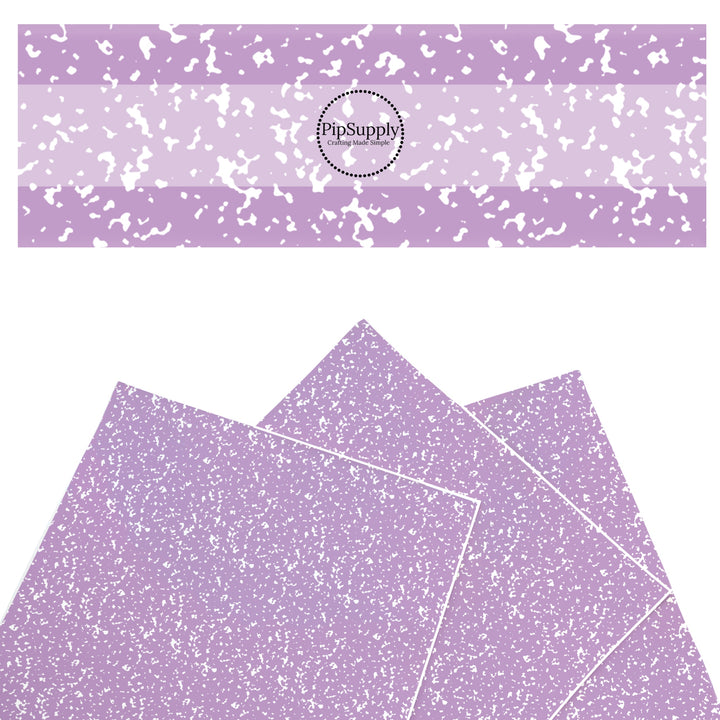 These school supply faux leather sheets contain the following design elements: classic purple composition pattern. Our CPSIA compliant faux leather sheets or rolls can be used for all types of crafting projects.