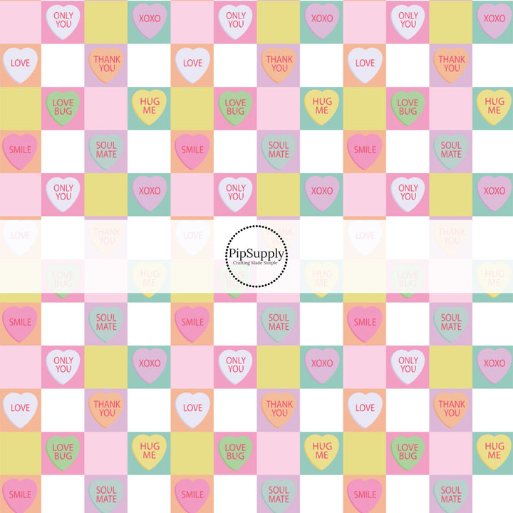 This holiday fabric by the yard features pastel rainbow checker pattern. This festive pattern fabric can be used for all your sewing and crafting needs!