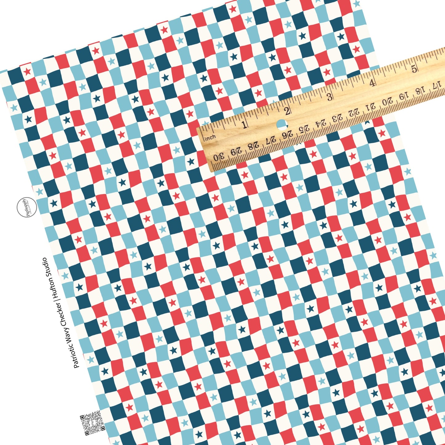 These 4th of July faux leather sheets contain the following design elements: red, white, and blue checkered pattern with stars. Our CPSIA compliant faux leather sheets or rolls can be used for all types of crafting projects.