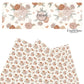 Flowers mutli and hearts on cream faux leather sheets
