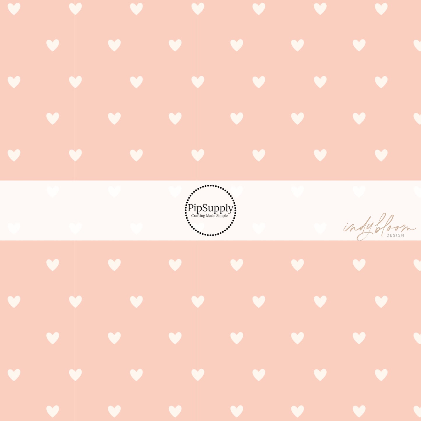 This summer fabric by the yard features tiny cream hearts on light peach. This fun summer themed fabric can be used for all your sewing and crafting needs!