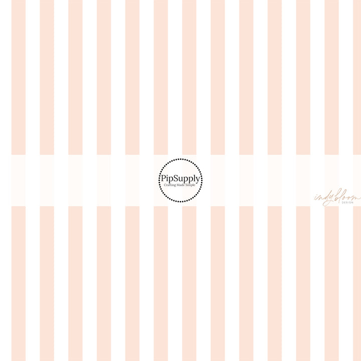 These spring fabric by the yard features peach stripe pattern. This fun pattern fabric can be used for all your sewing and crafting needs!