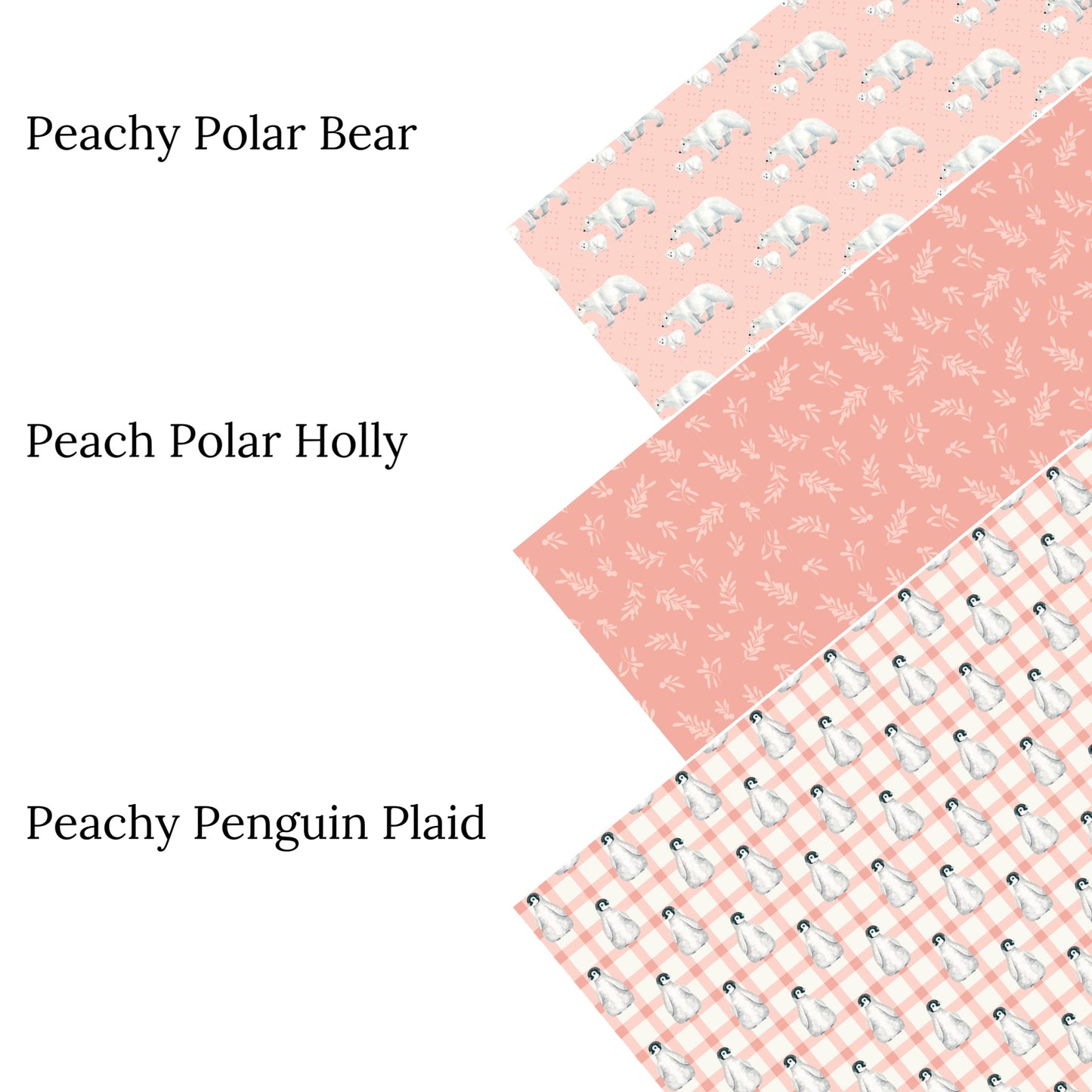 Peachy Polar Bear Faux Leather Sheets