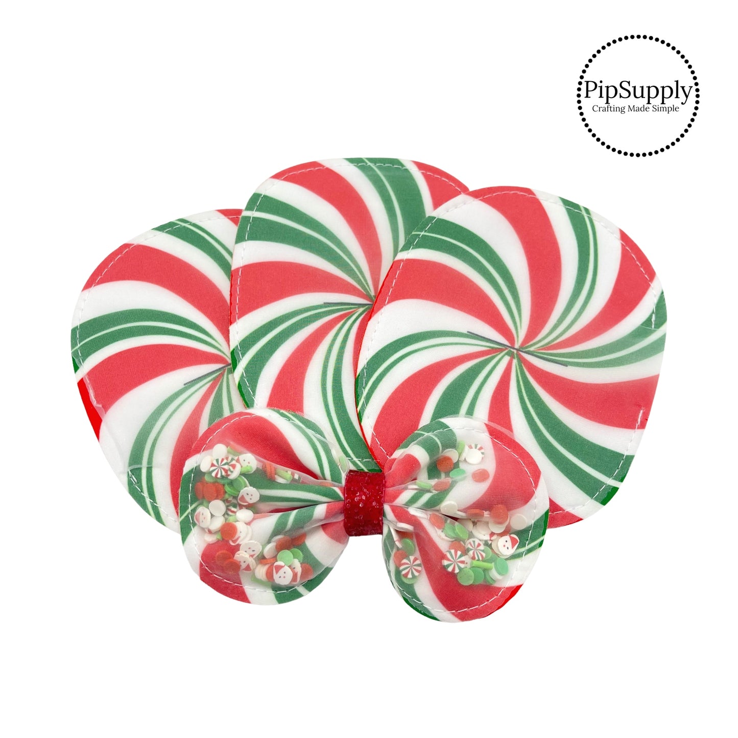 Peppermint Swirl Fillable Shaker Pouch - PIPS EXCLUSIVE