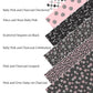 Baby Pink and Charcoal Celebration Faux Leather Sheets