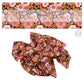 Multi pink and orange flowers on black hair bow strips