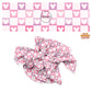 These Valentine's pattern no sew bow strips can be easily tied and attached to a clip for a finished hair bow. These Valentine's Day bow strips are great for personal use or to sell. The bow strips feature purple and pink mouse checkered pattern. 