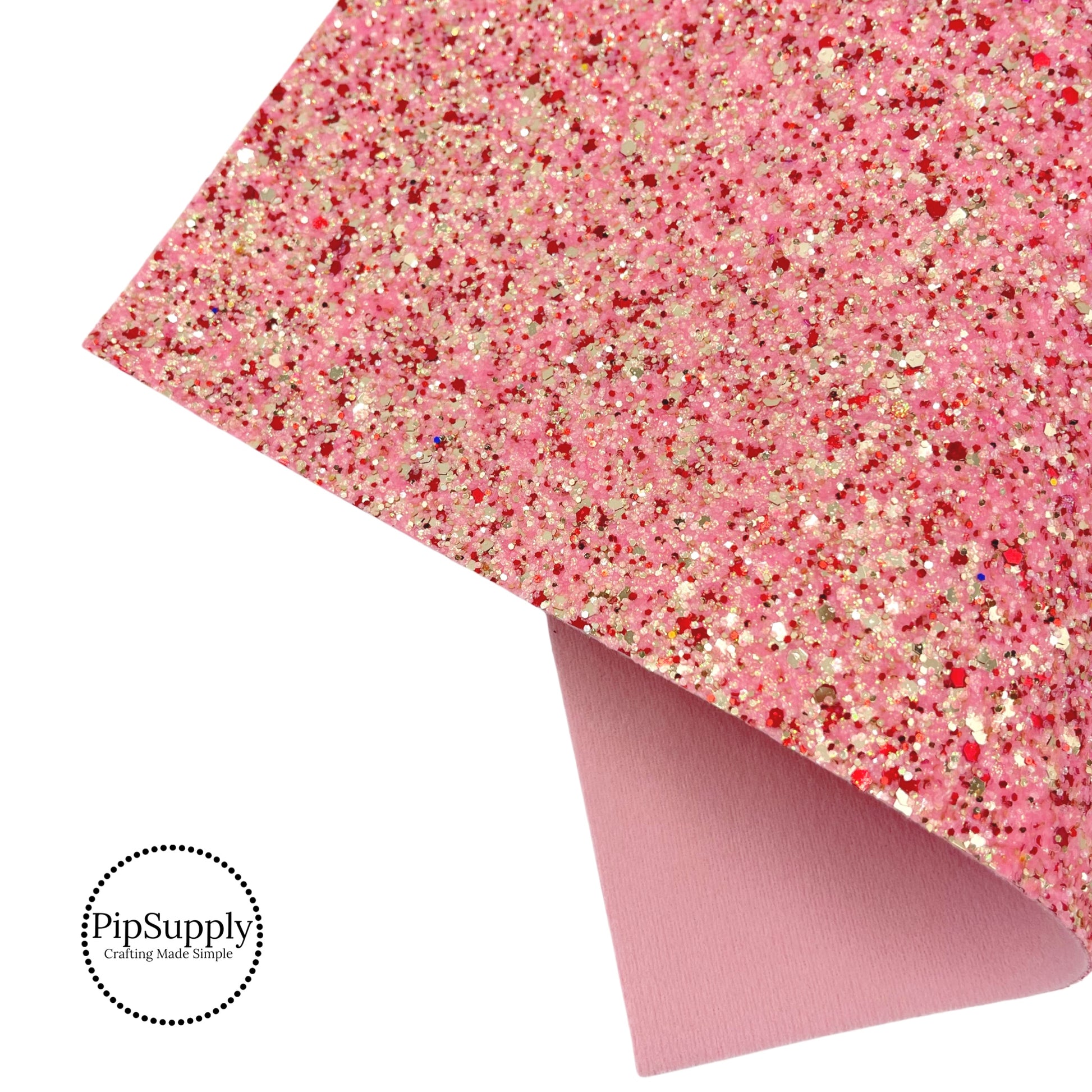Glitter Fabric Sheet - Rose Gold