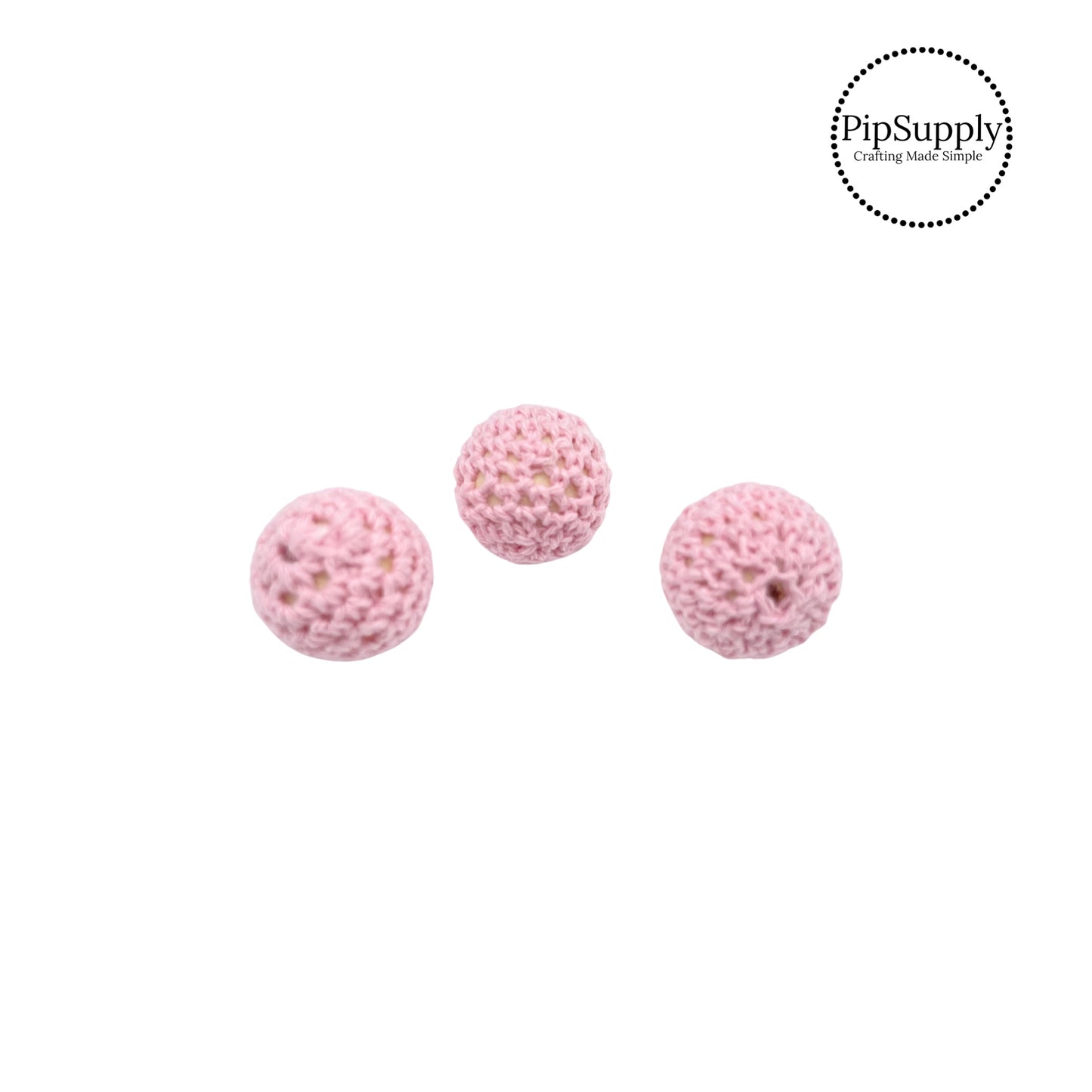 Pink Crochet 20mm Beads