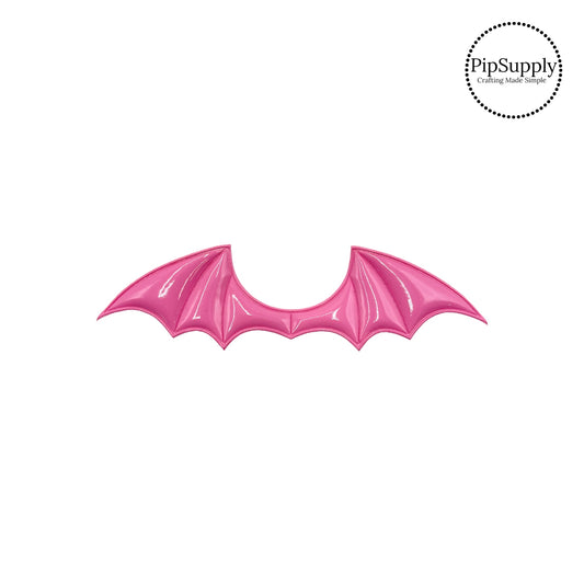 Pink Glossy Bat Wing Embellishment - Connected