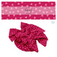 Scattered pink hearts on magenta hair bow strips