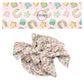 These St. Patrick's Day pattern no sew bow strips can be easily tied and attached to a clip for a finished hair bow. These adorable bow strips are great for personal use or to sell. The bow strips feature rainbows, shamrocks, and charms on pink.