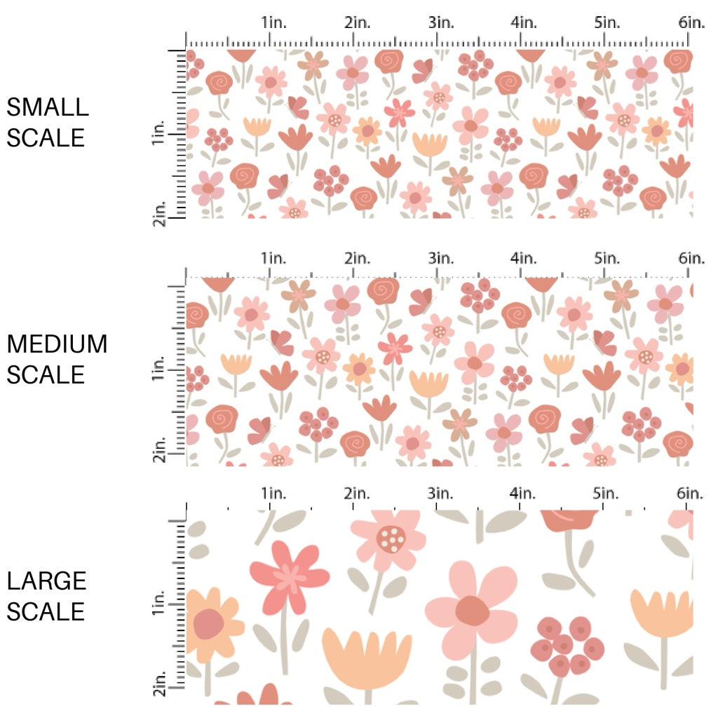 This Easter themed fabric by the yard features Easter spring flowers. This fun pattern fabric can be used for all your sewing and crafting needs!