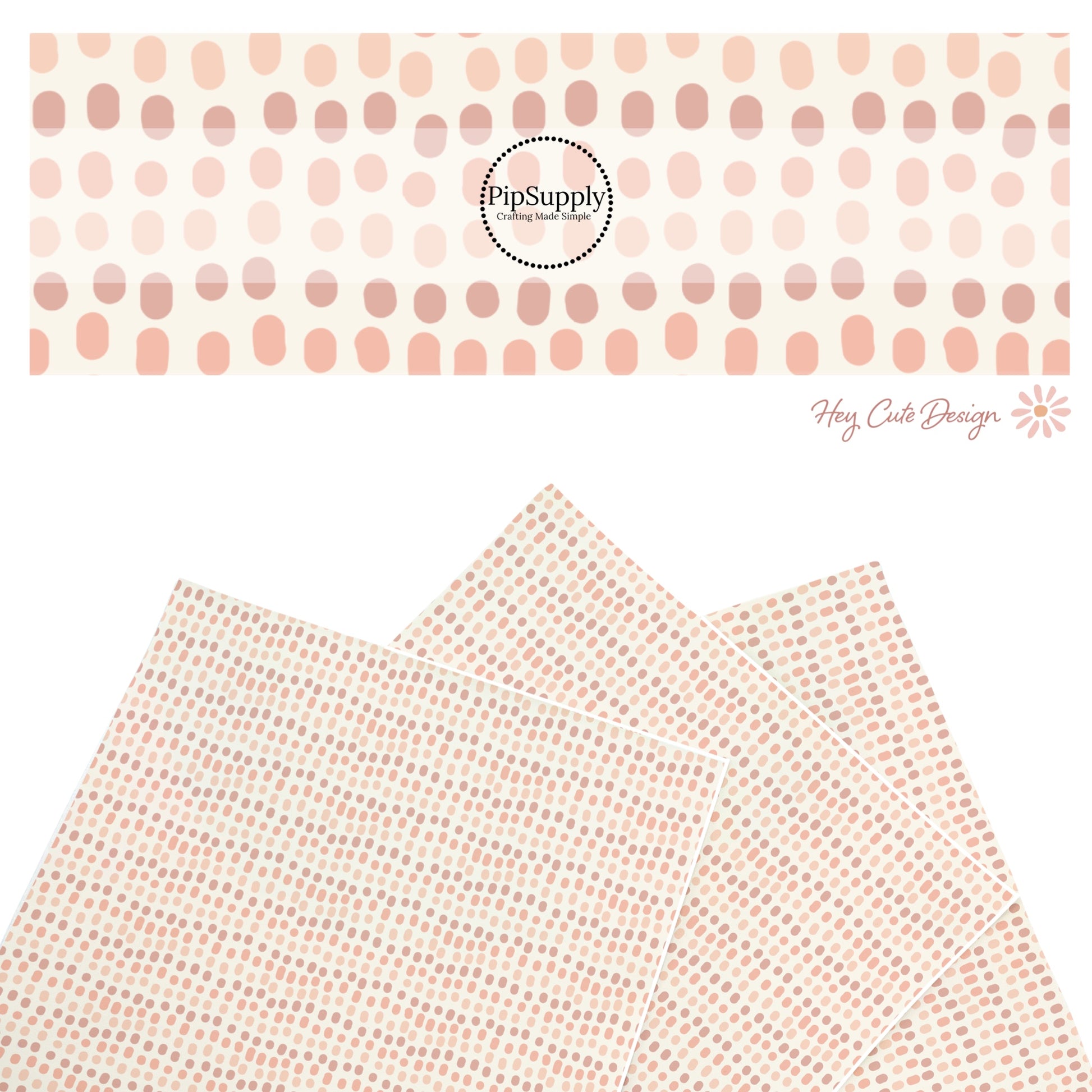 These summer faux leather sheets contain the following design elements: pink ombre dots. Our CPSIA compliant faux leather sheets or rolls can be used for all types of crafting projects.