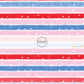 This 4th of July fabric by the yard features patriotic red, white, blue, and pink stripes with tiny white stars. This fun patriotic themed fabric can be used for all your sewing and crafting needs!