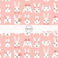 This summer fabric by the yard features bunnies with bows on pink. This fun themed fabric can be used for all your sewing and crafting needs!