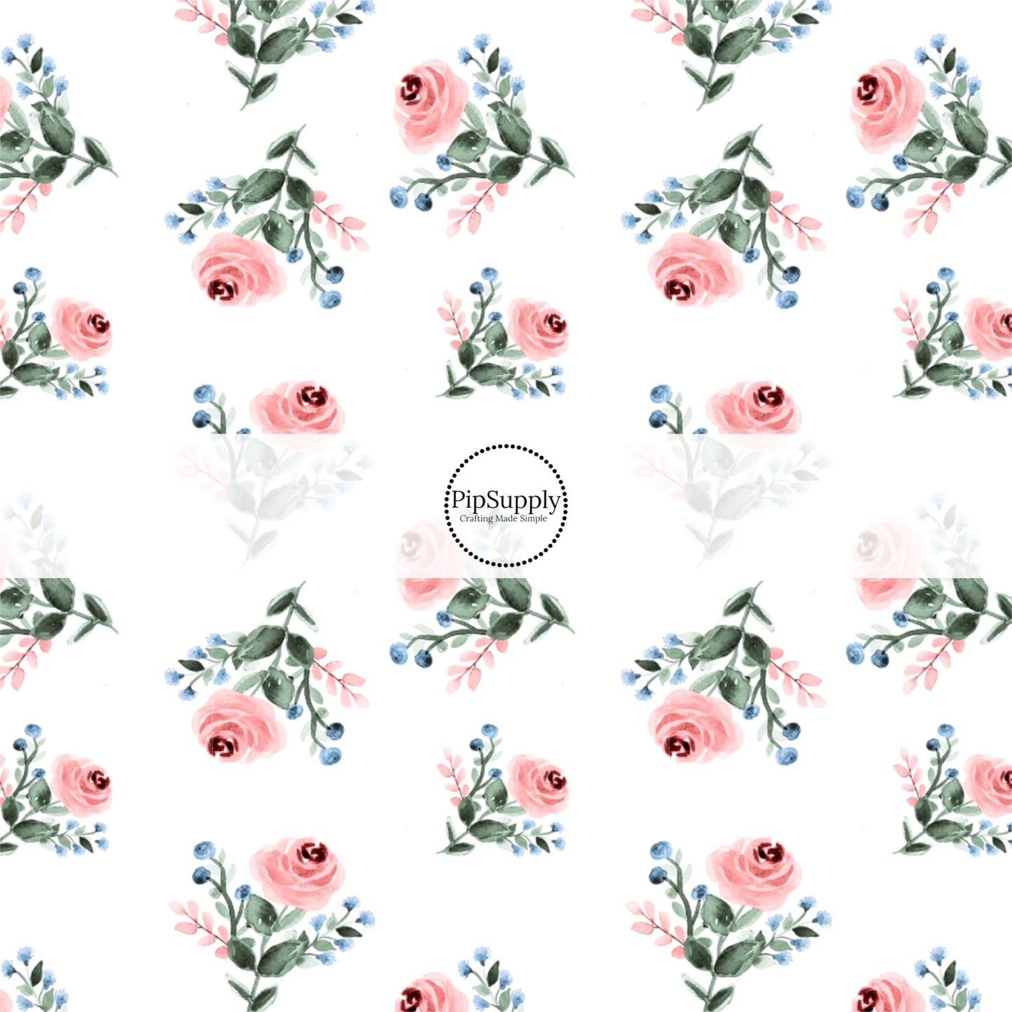 This summer fabric by the yard features pink roses on cream. This fun summer themed fabric can be used for all your sewing and crafting needs!