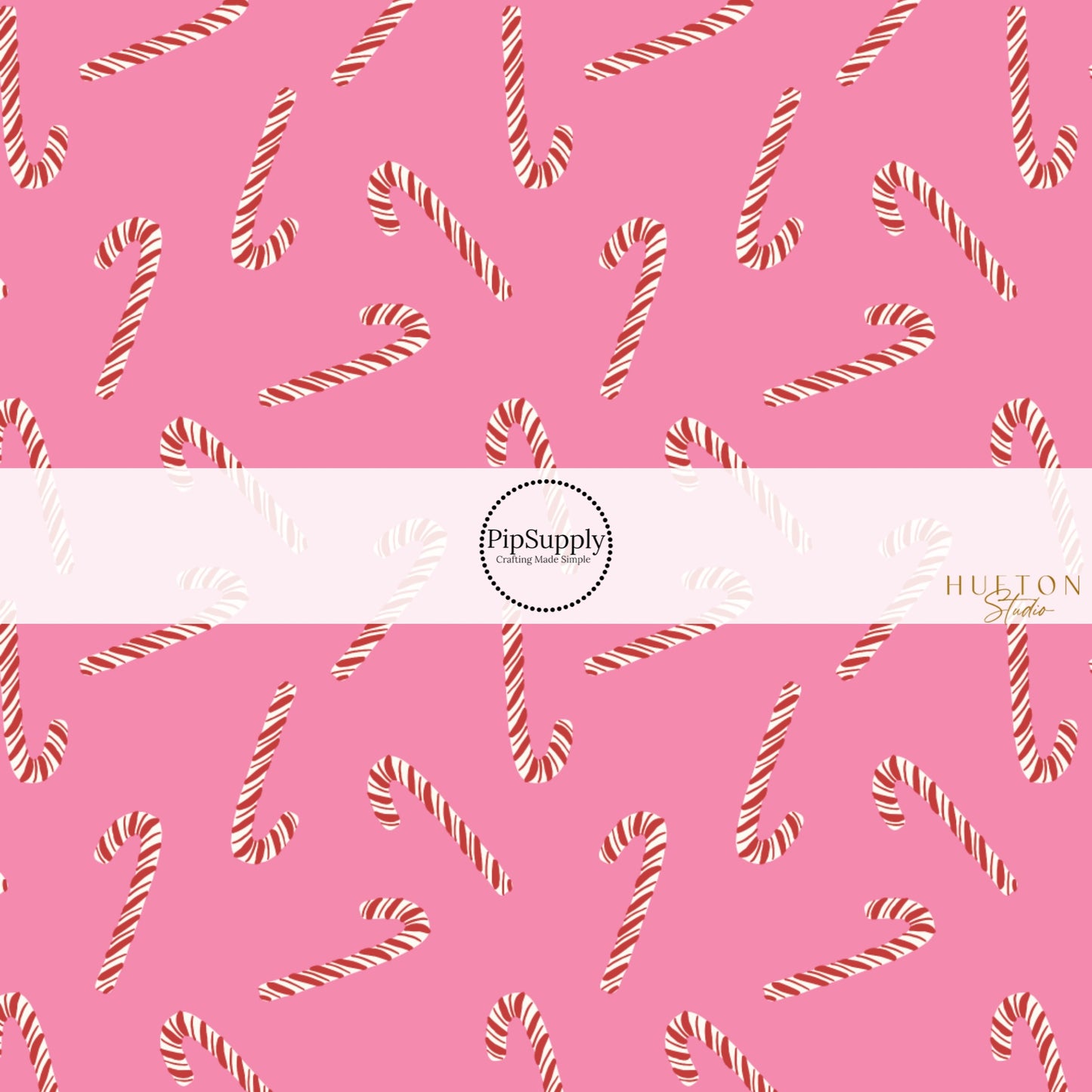 These Christmas themed pattern fabric by the yard features the following design elements: candy canes on pink. This fun themed fabric can be used for all your sewing and crafting needs!