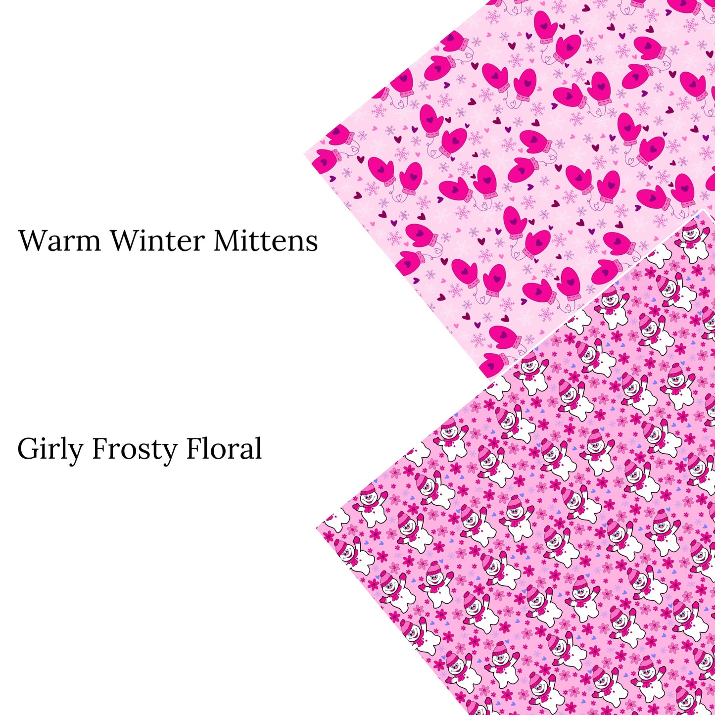 Warm Winter Mittens Faux Leather Sheets