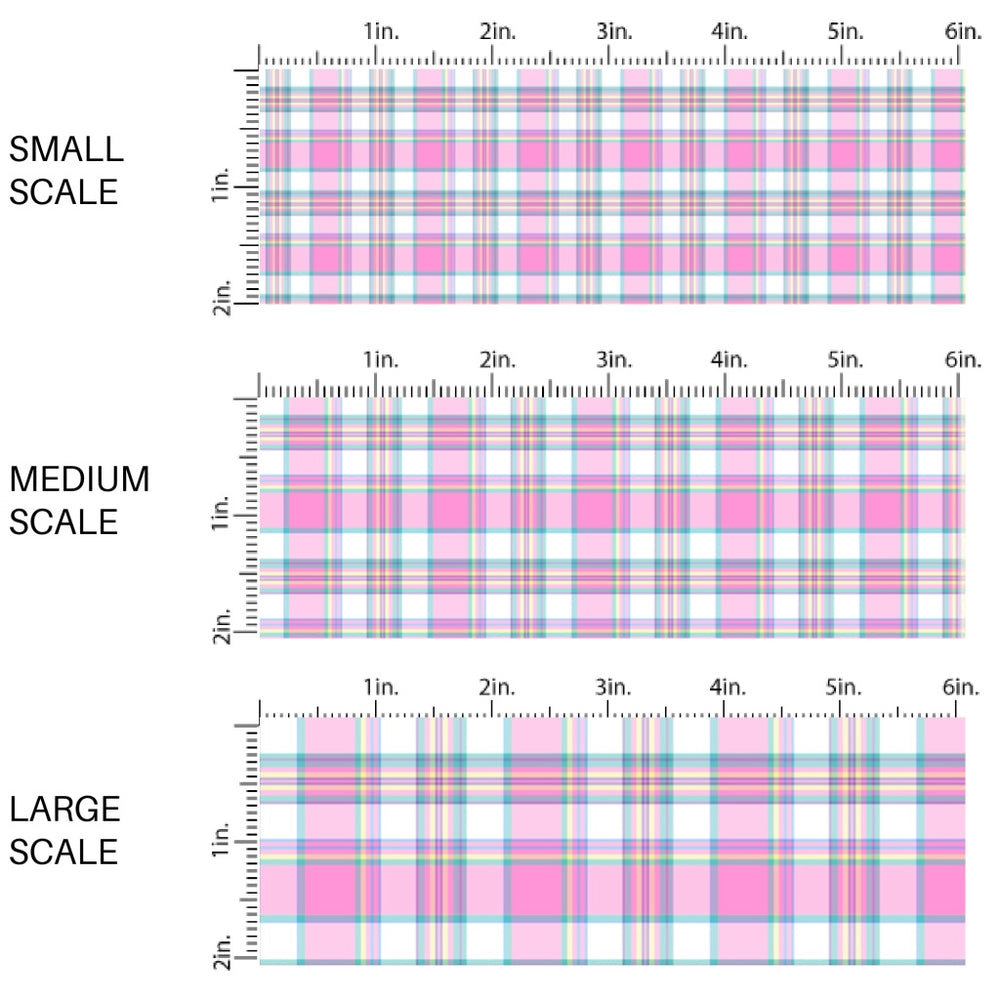 This spring fabric by the yard features pink spring tartan pattern. This fun pattern fabric can be used for all your sewing and crafting needs!