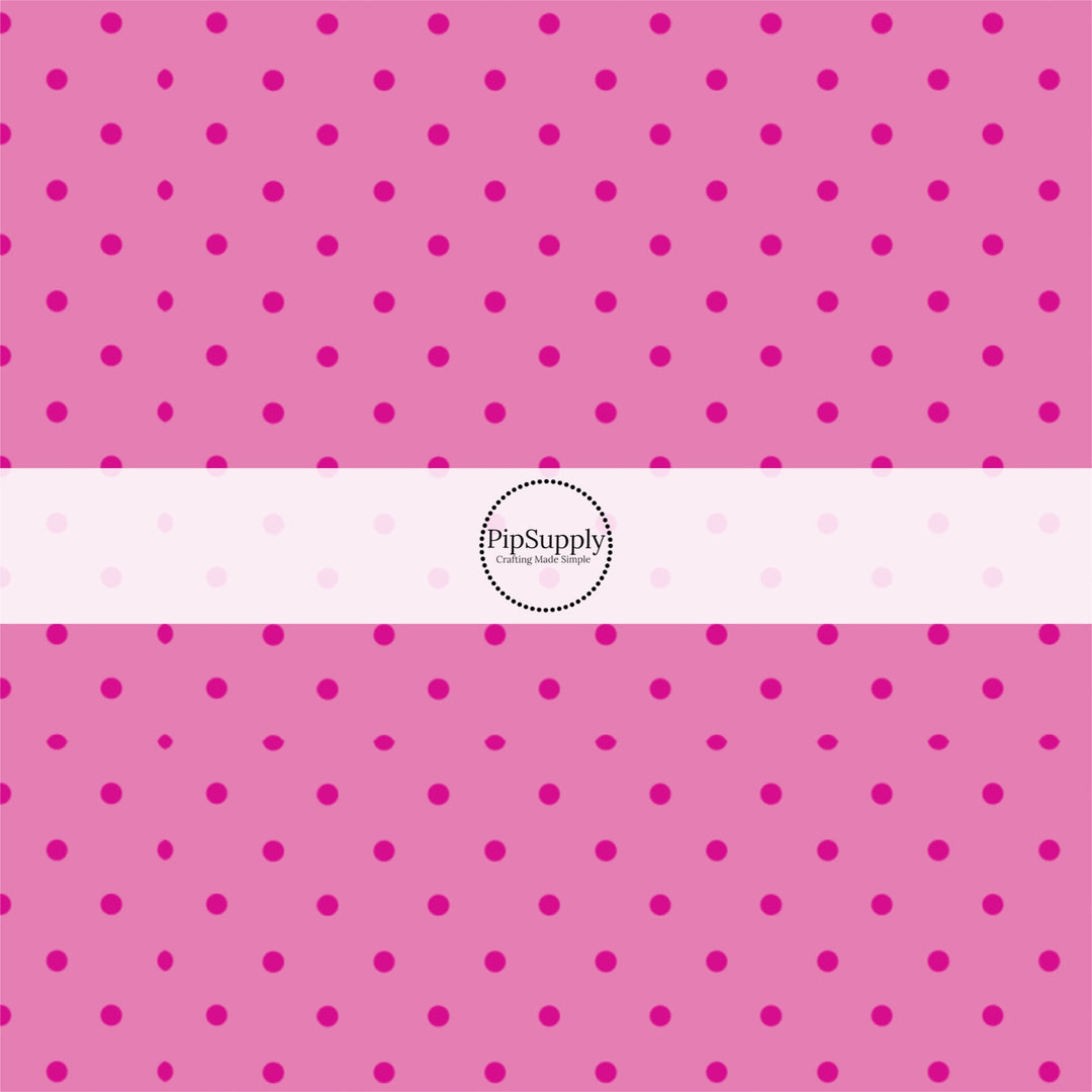 Pink Springtime Dots Fabric By The Yard