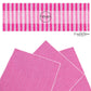 These summer faux leather sheets contain the following design elements: bright pink stripes. Our CPSIA compliant faux leather sheets or rolls can be used for all types of crafting projects.