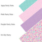 Aqua Party Dots Faux Leather Sheets