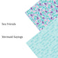 Mermaid Sayings Faux Leather Sheets