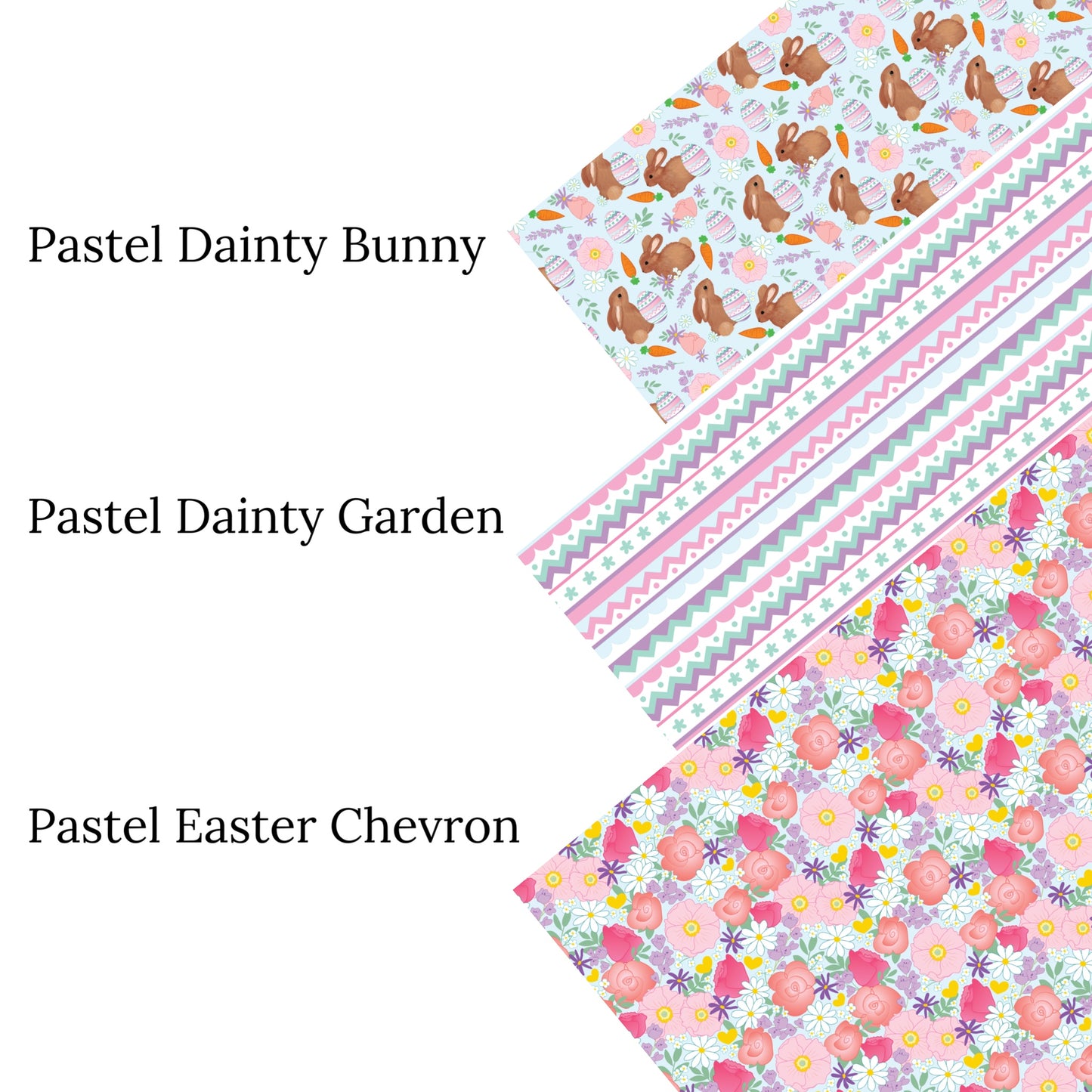 Pastel Dainty Garden Faux Leather Sheets