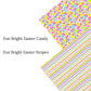 Fun Bright Easter Stripes Faux Leather Sheets