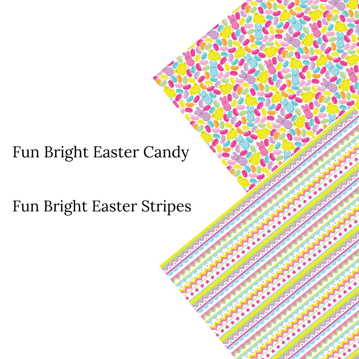 Fun Bright Easter Stripes Faux Leather Sheets