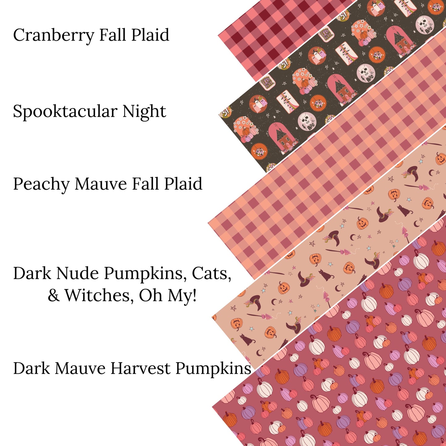 Peachy Mauve Fall Plaid Faux Leather Sheets