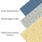 Yellow Sweet Spring Flowers Faux Leather Sheets