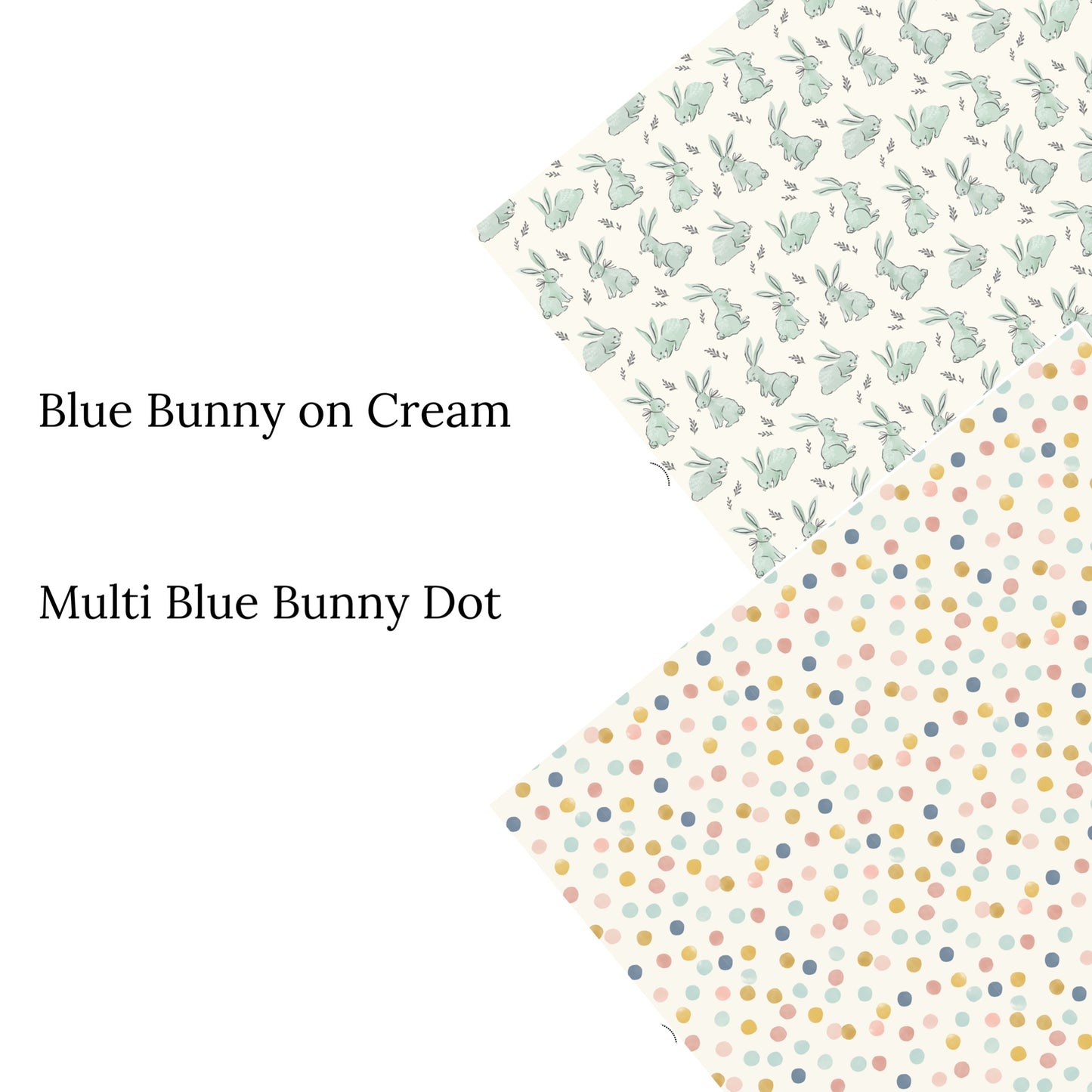 Multi Blue Bunny Dot Faux Leather Sheets