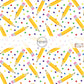 This school supply fabric by the yard features pencils and colorful dots. This fun themed fabric can be used for all your sewing and crafting needs!