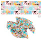 These spring floral pattern themed no sew bow strips can be easily tied and attached to a clip for a finished hair bow. These patterned bow strips are great for personal use or to sell. These bow strips features bright colored flowers surrounded by bees.