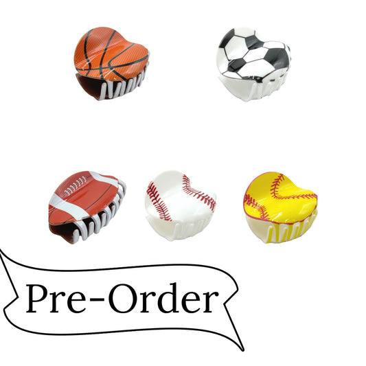 PRE-ORDER Sports Hair Claw Clips (Estimated to ship w/o Oct 30)